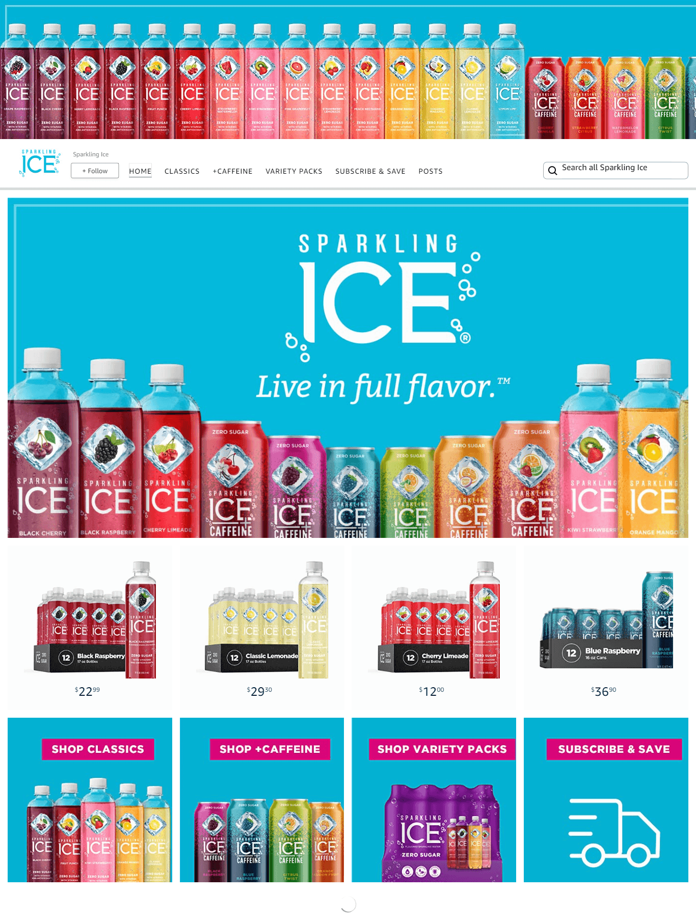 Brand Store for Amazon.com  Sparkling Ice