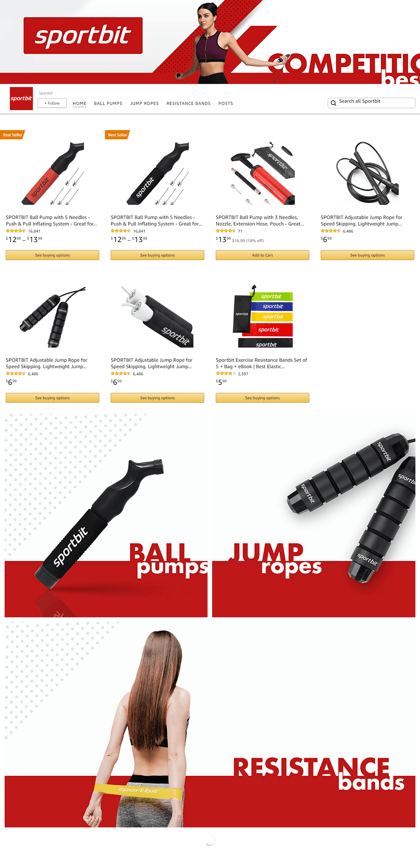 Brand Store for Amazon.com  Sportbit