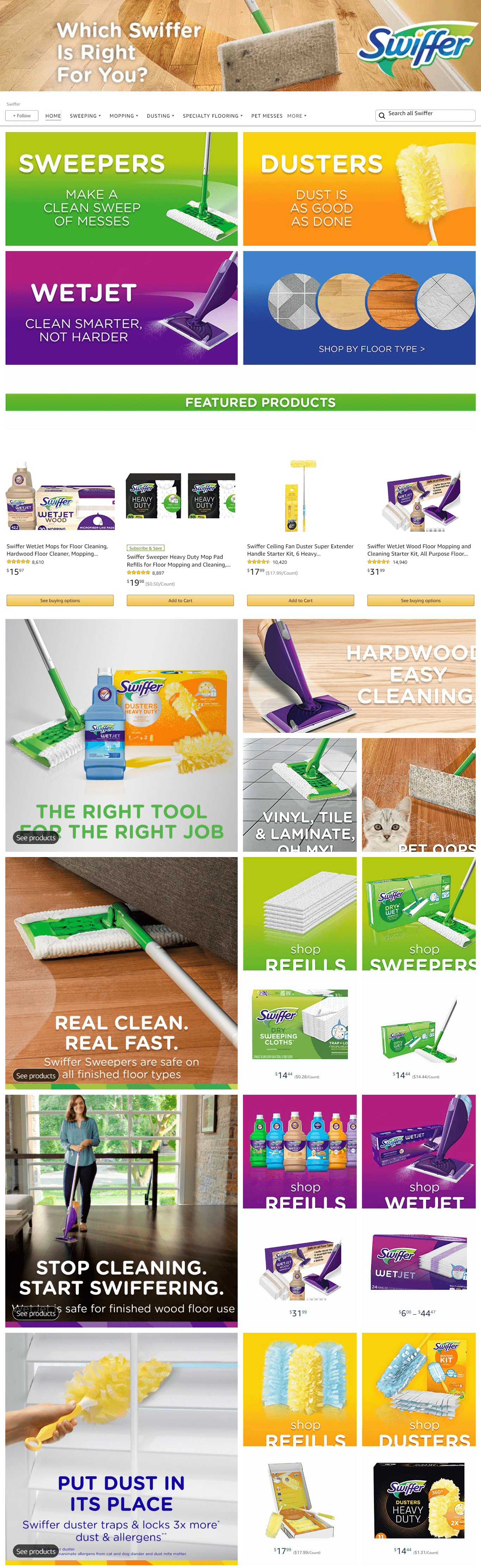 Brand Store for Amazon.com  Swiffer