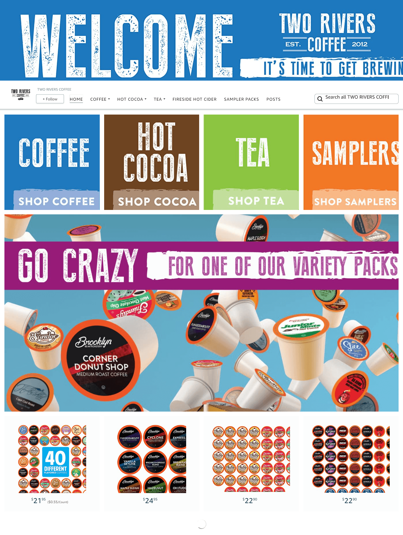 Brand Store for Amazon.com  TWO RIVERS COFFEE