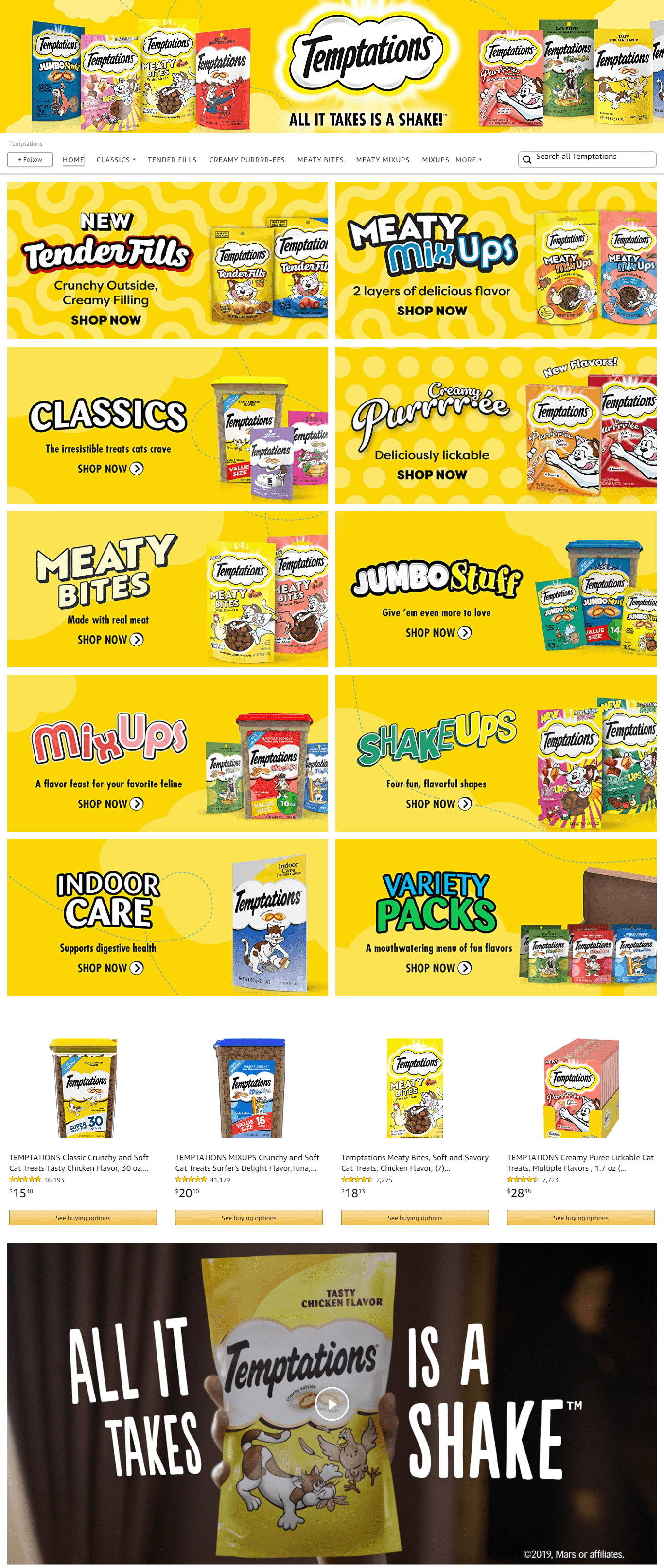 Brand Store for Amazon.com  Temptations