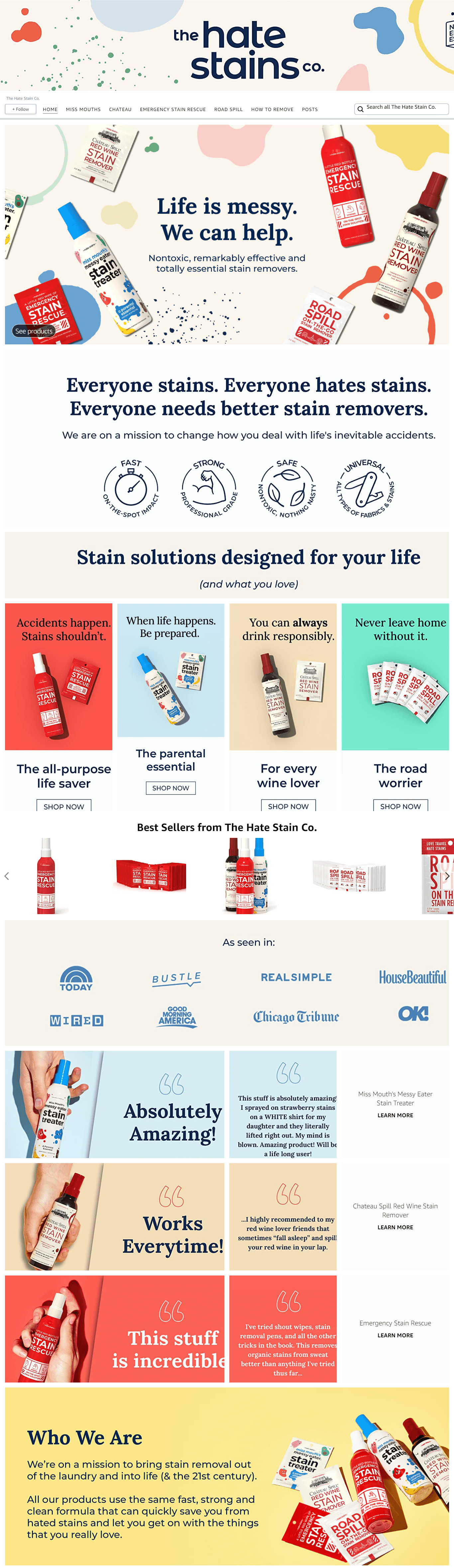 Brand Store for Amazon.com  The Hate Stain Co.