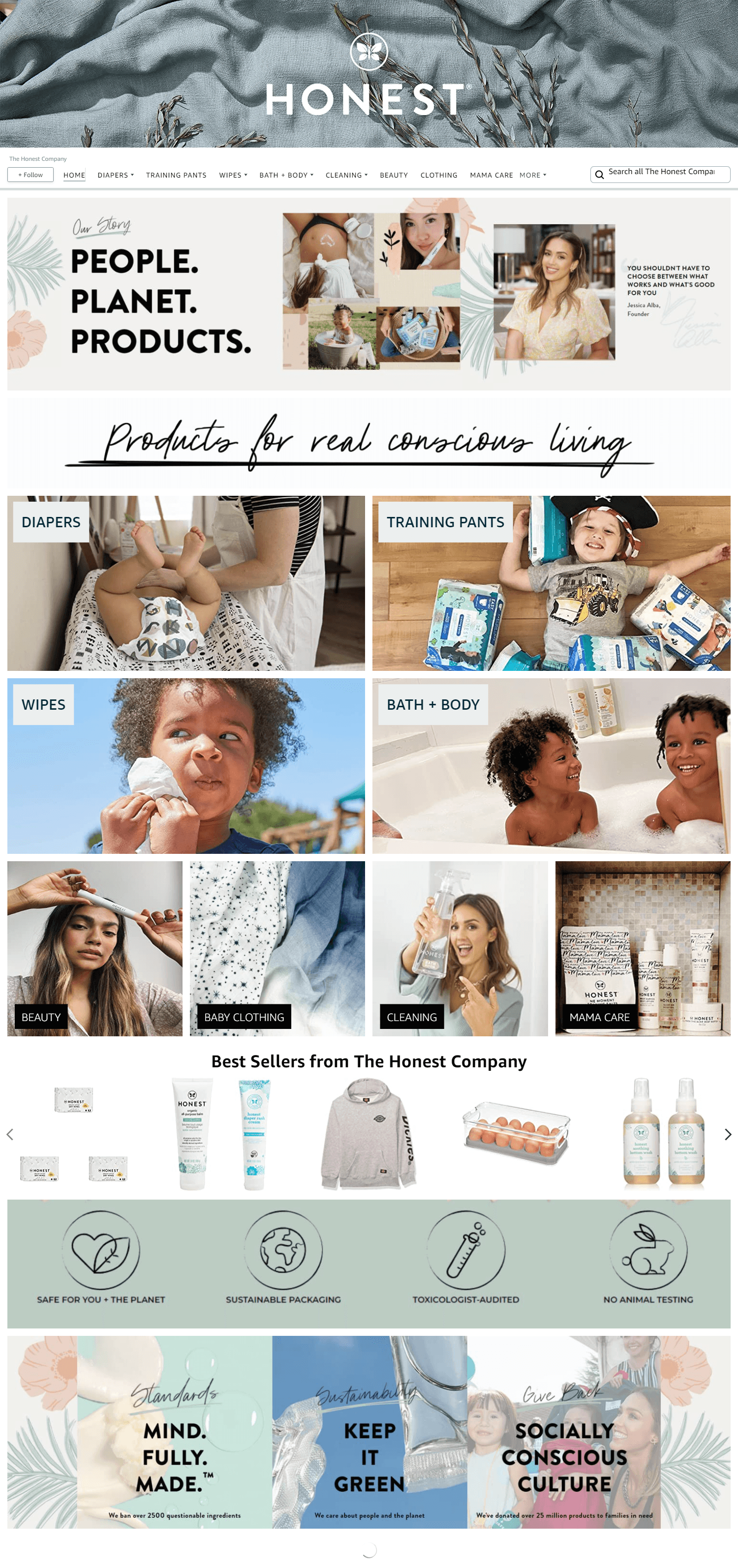 Brand Store for Amazon.com  The Honest Company