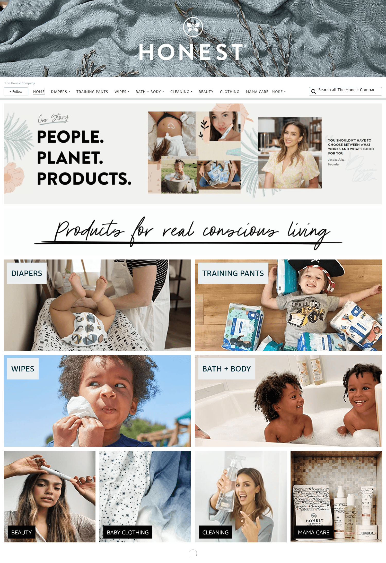 Brand Store for Amazon.com  The Honest Company