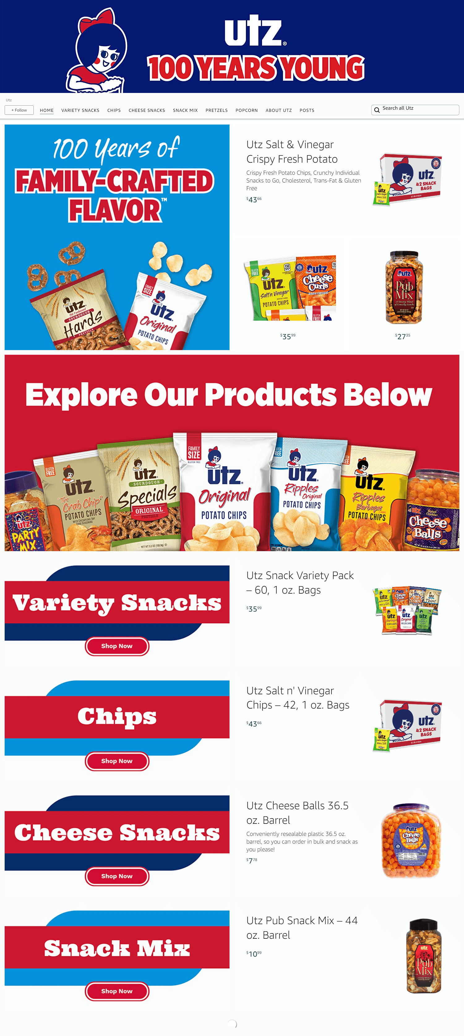 Brand Store for Amazon.com  Utz