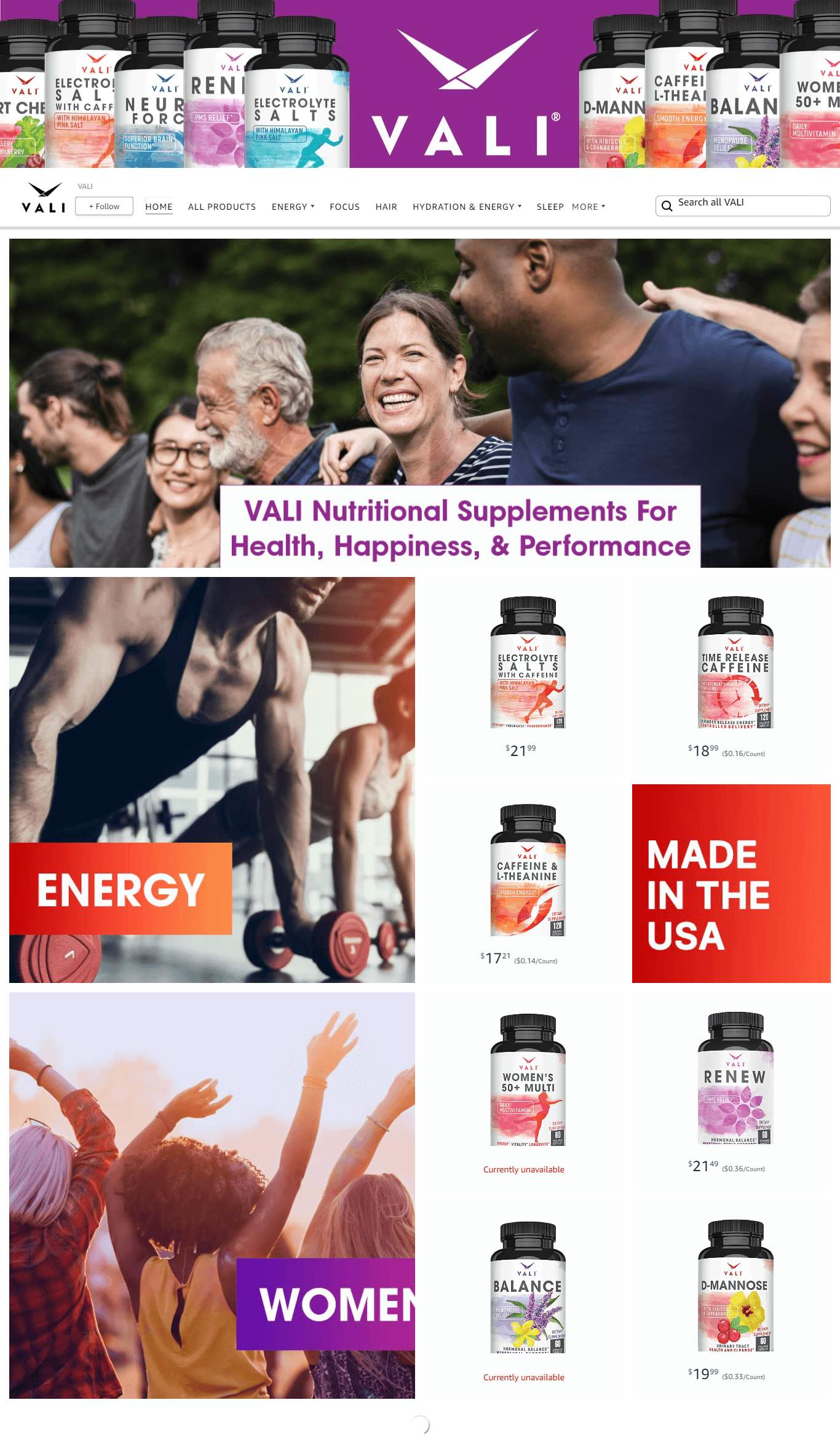 Brand Store for Amazon.com  VALI