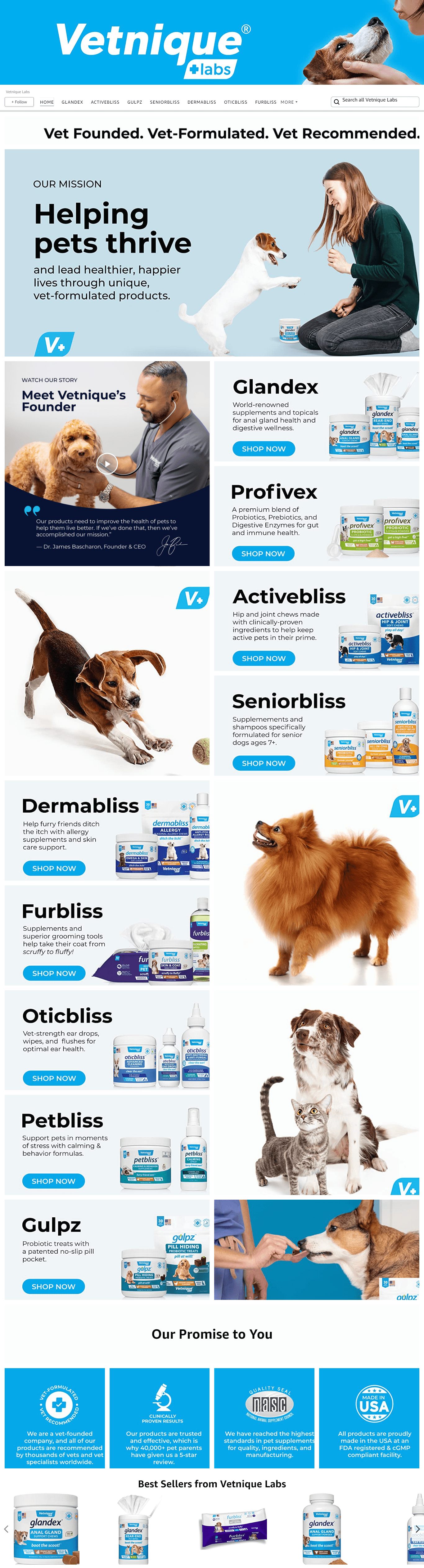 Brand Store for Amazon.com  Vetnique Labs