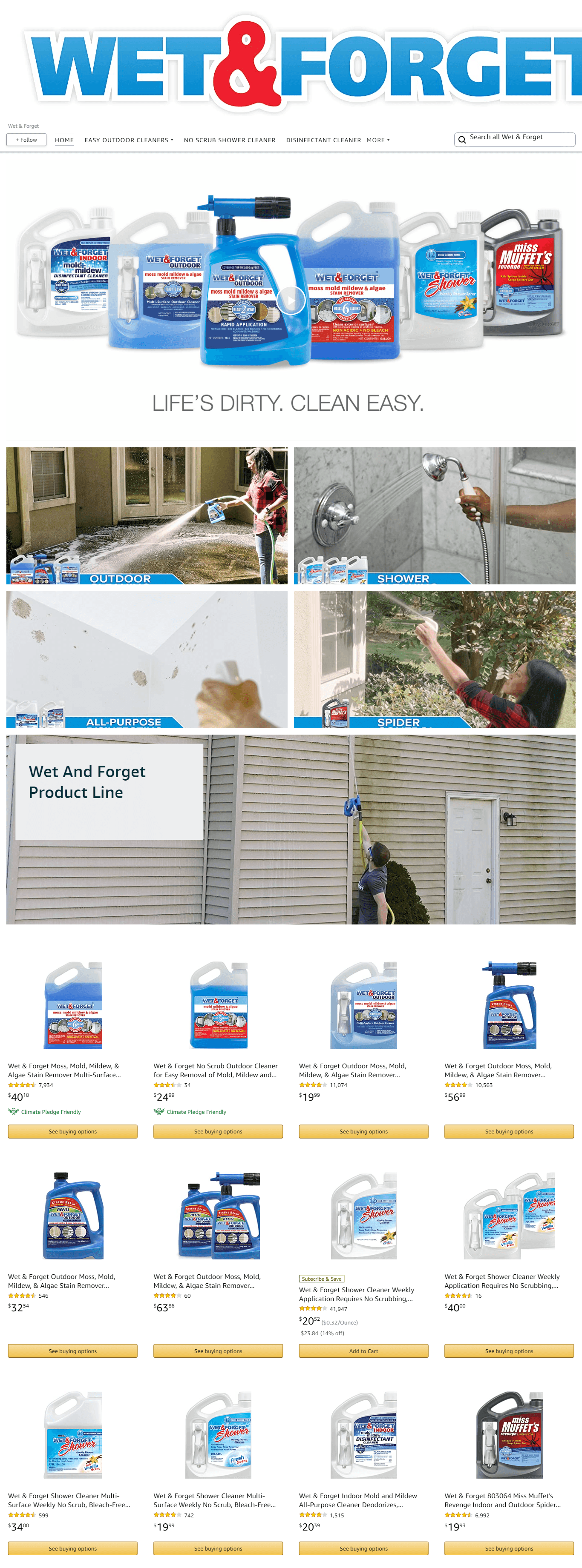 Brand Store for Amazon.com  Wet &amp; Forget