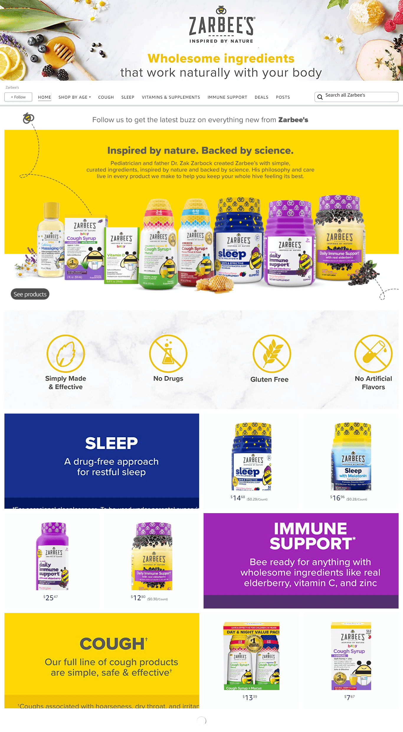 Brand Store for Amazon.com  Zarbee s