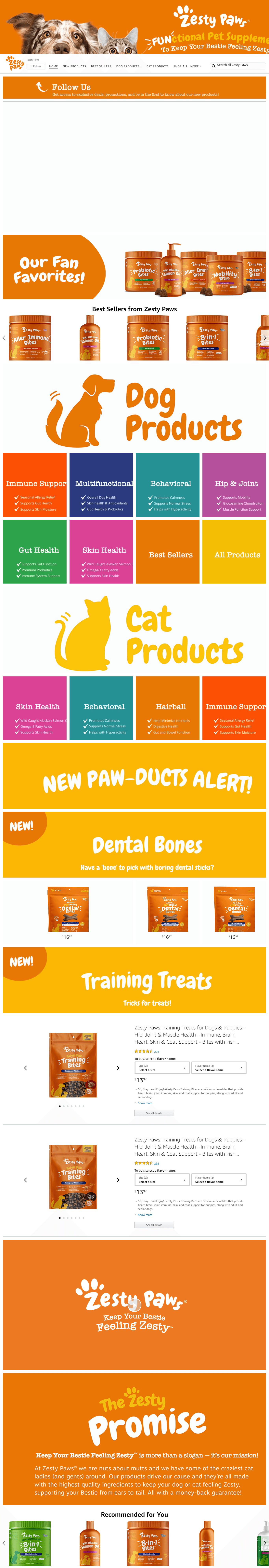 Brand Store for Amazon.com  Zesty Paws