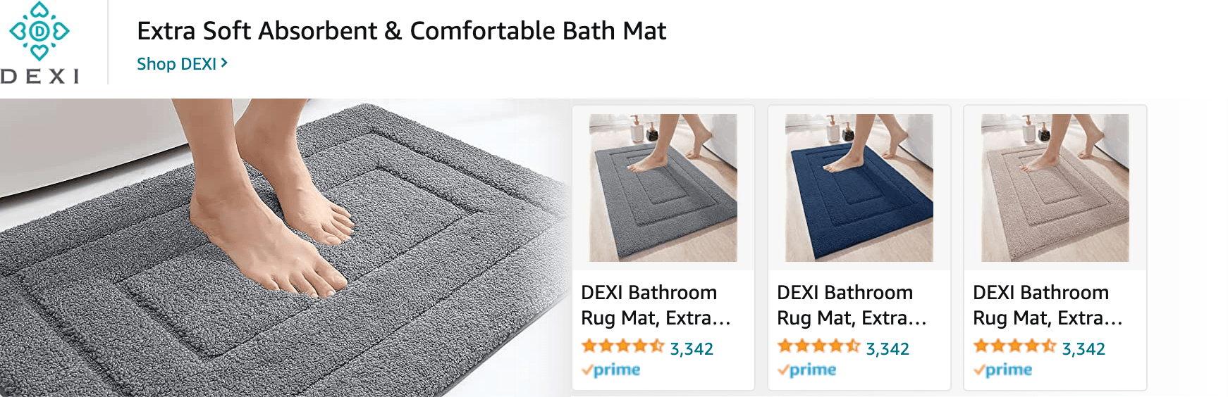 Sponsored Brands Ads for Amazon.com   bathroom rugs