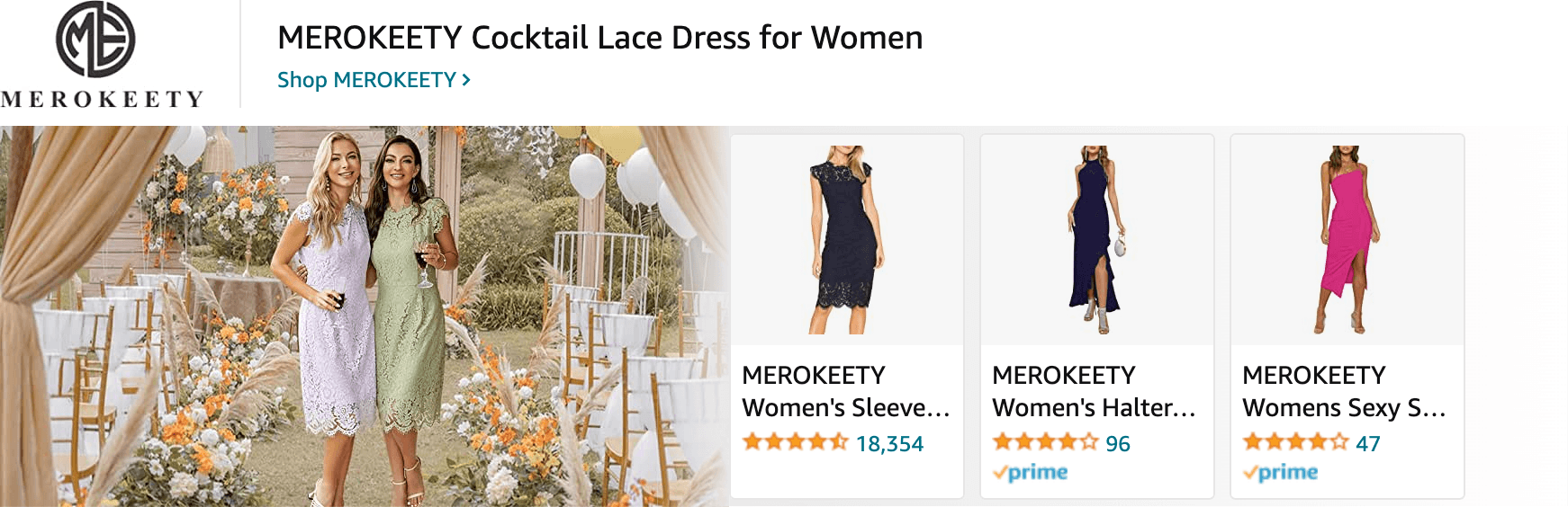Sponsored Brands Ads for Amazon.com   black dresses for women