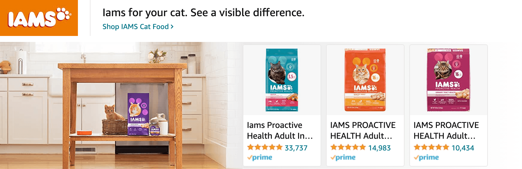 Sponsored Brands Ads for Amazon.com   cat food