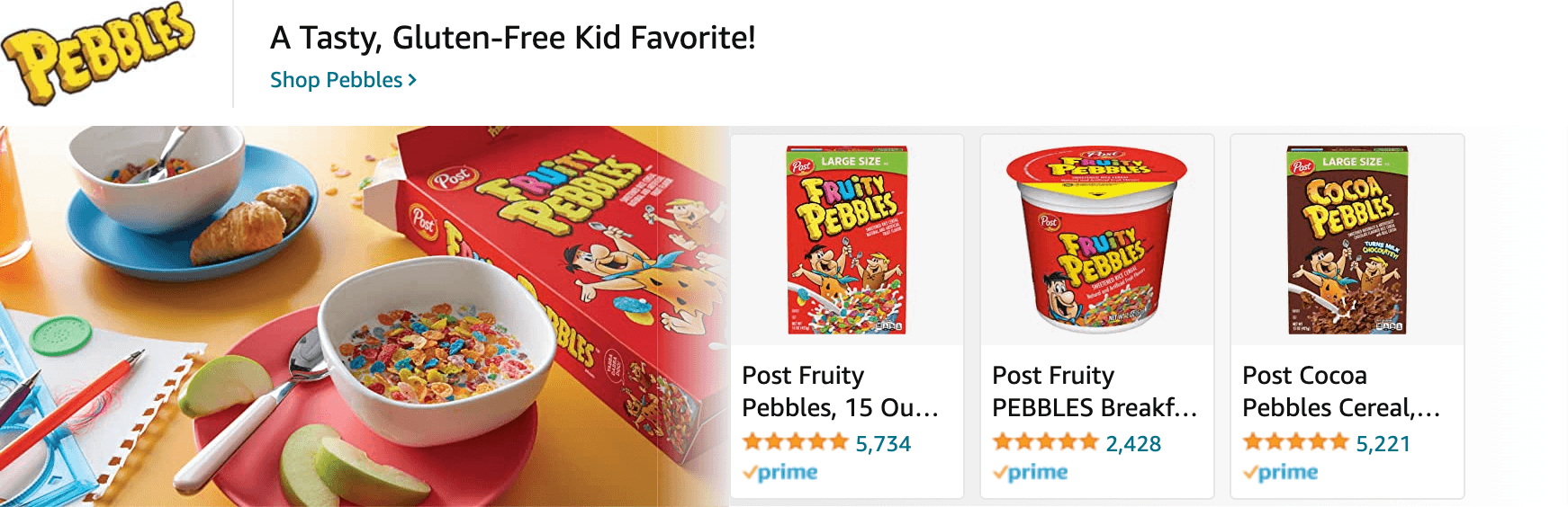 Sponsored Brands Ads for Amazon.com   cereal