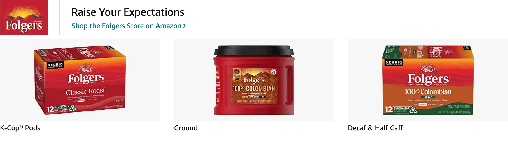 Sponsored Brands Ads for Amazon.com   coffee