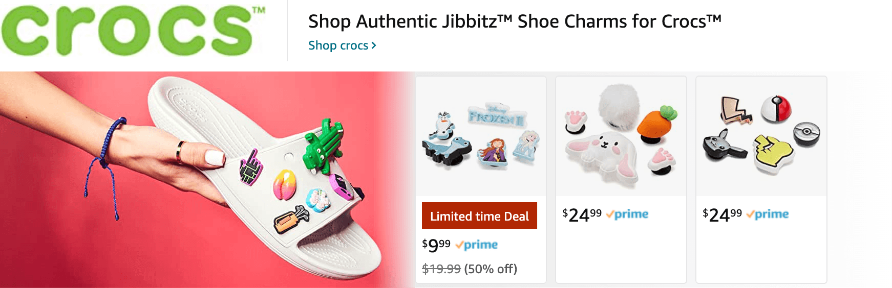 Sponsored Brands Ads for Amazon.com   croc charms