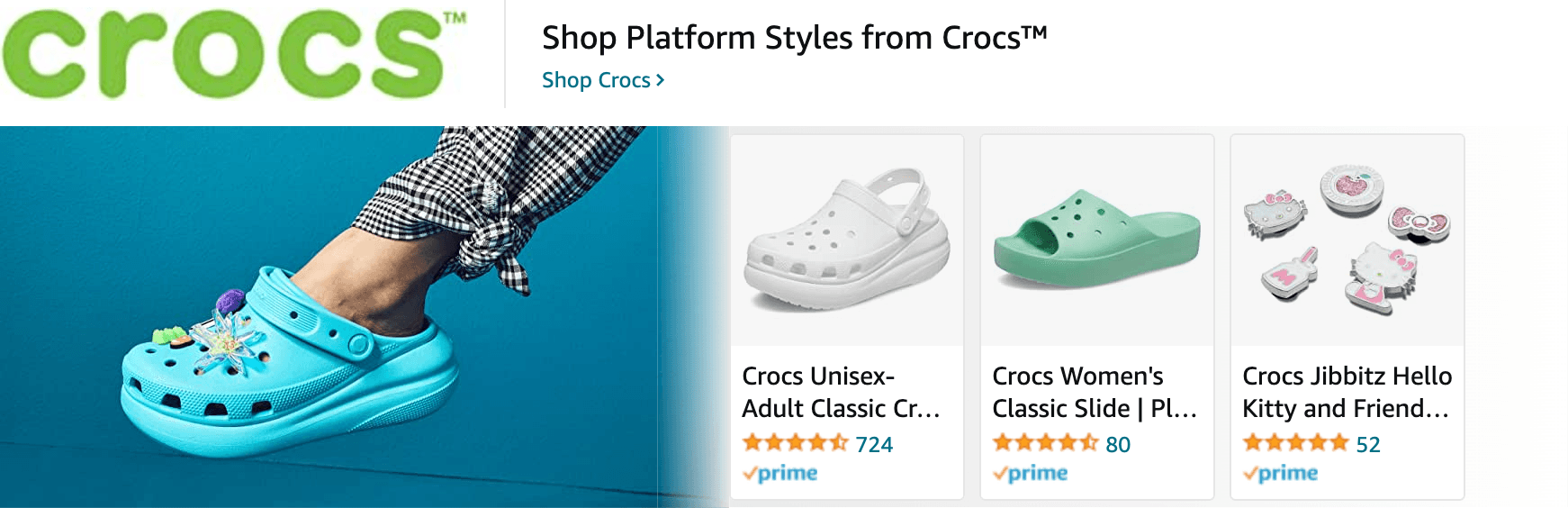 Sponsored Brands Ads for Amazon.com   crocs womens