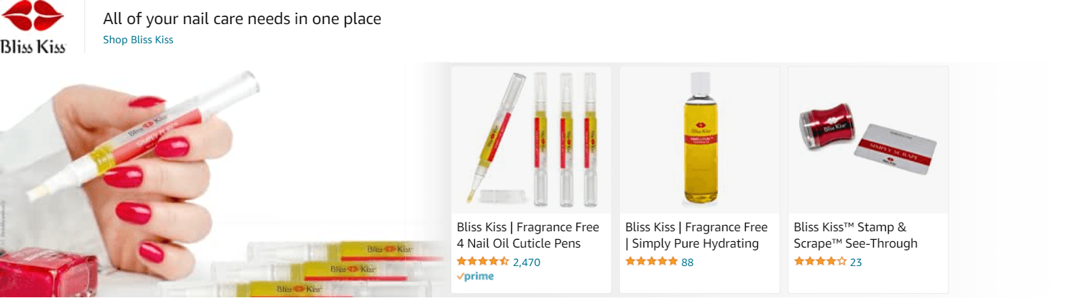 Sponsored Brands Ads for Amazon.com   cuticle oil