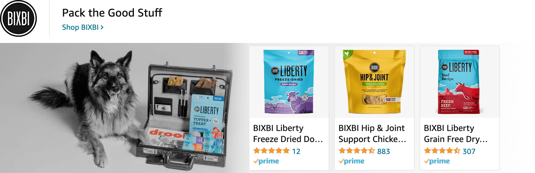Sponsored Brands Ads for Amazon.com   dog food