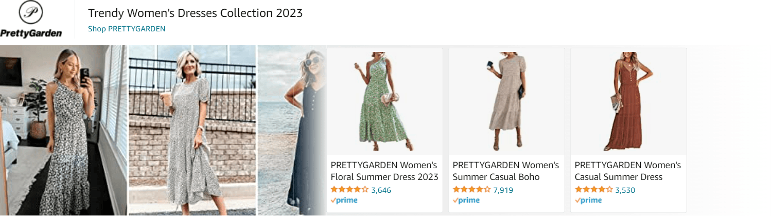 Sponsored Brands Ads for Amazon.com   dresses for women 2022