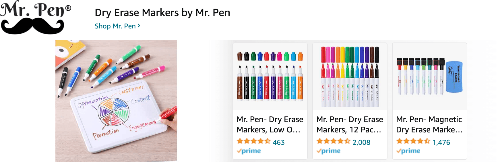Sponsored Brands Ads for Amazon.com   dry erase markers