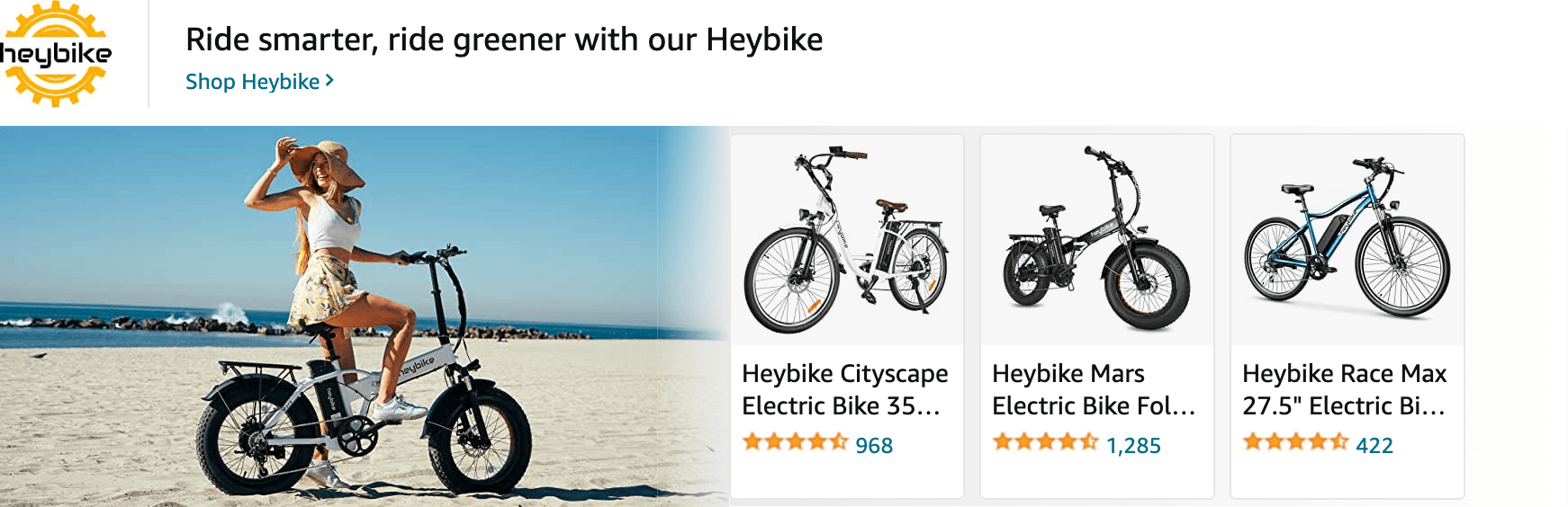 Sponsored Brands Ads for Amazon.com   electric bike