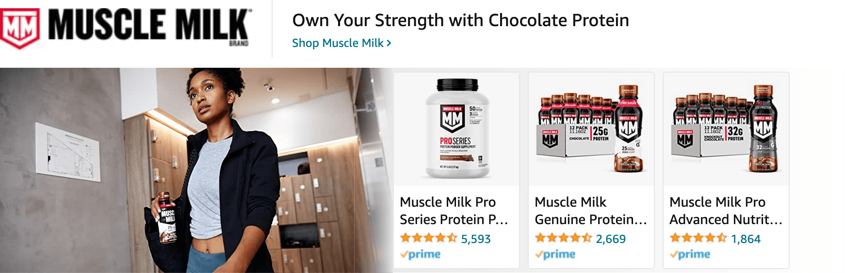 Sponsored Brands Ads for Amazon.com   fairlife protein shakes