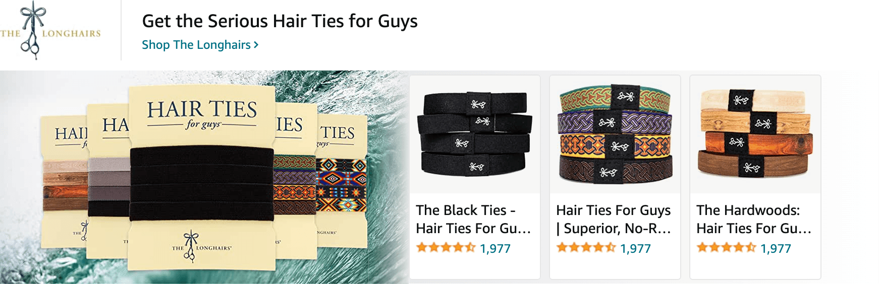 Sponsored Brands Ads for Amazon.com   hair ties