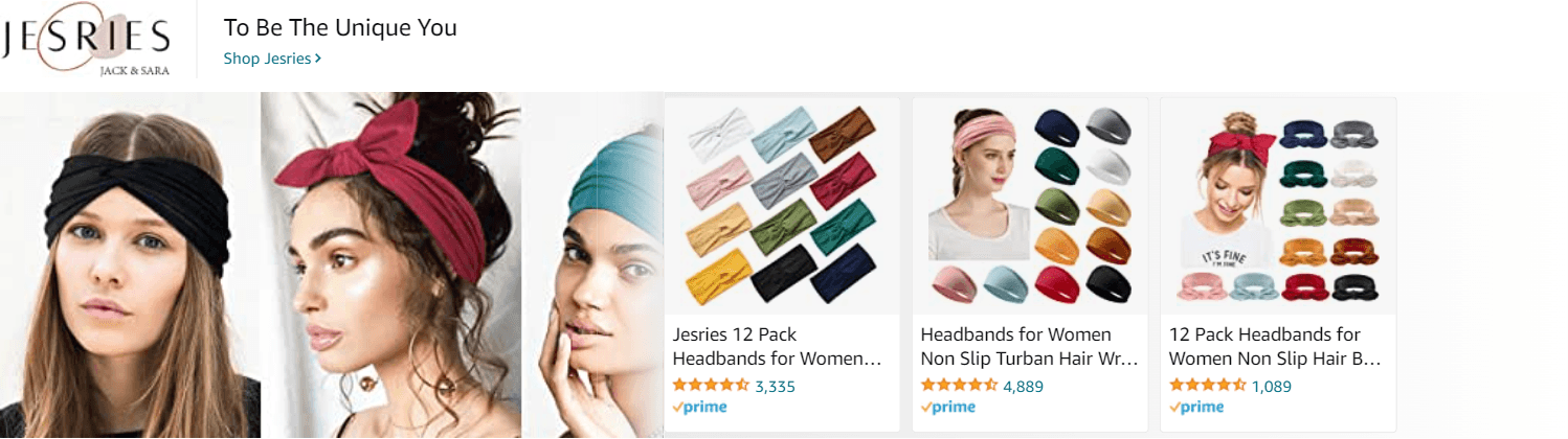Sponsored Brands Ads for Amazon.com   headbands for women
