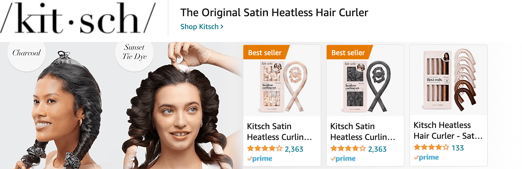 Sponsored Brands Ads for Amazon.com   heatless hair curler