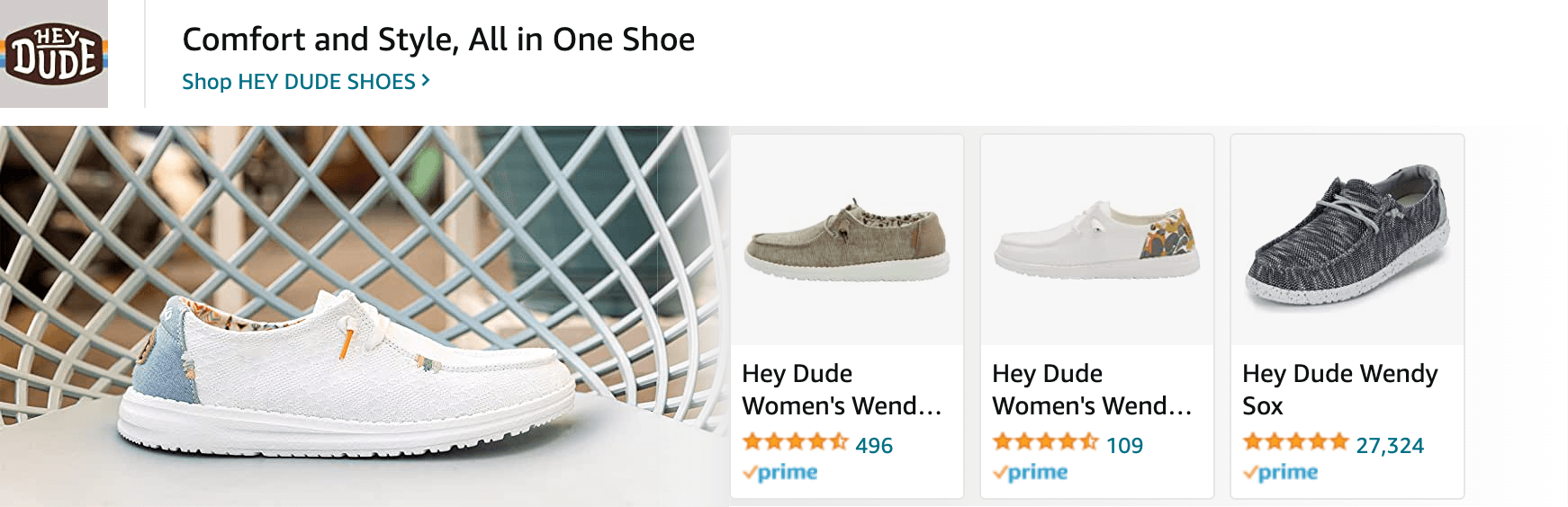 Sponsored Brands Ads for Amazon.com   hey dudes for men