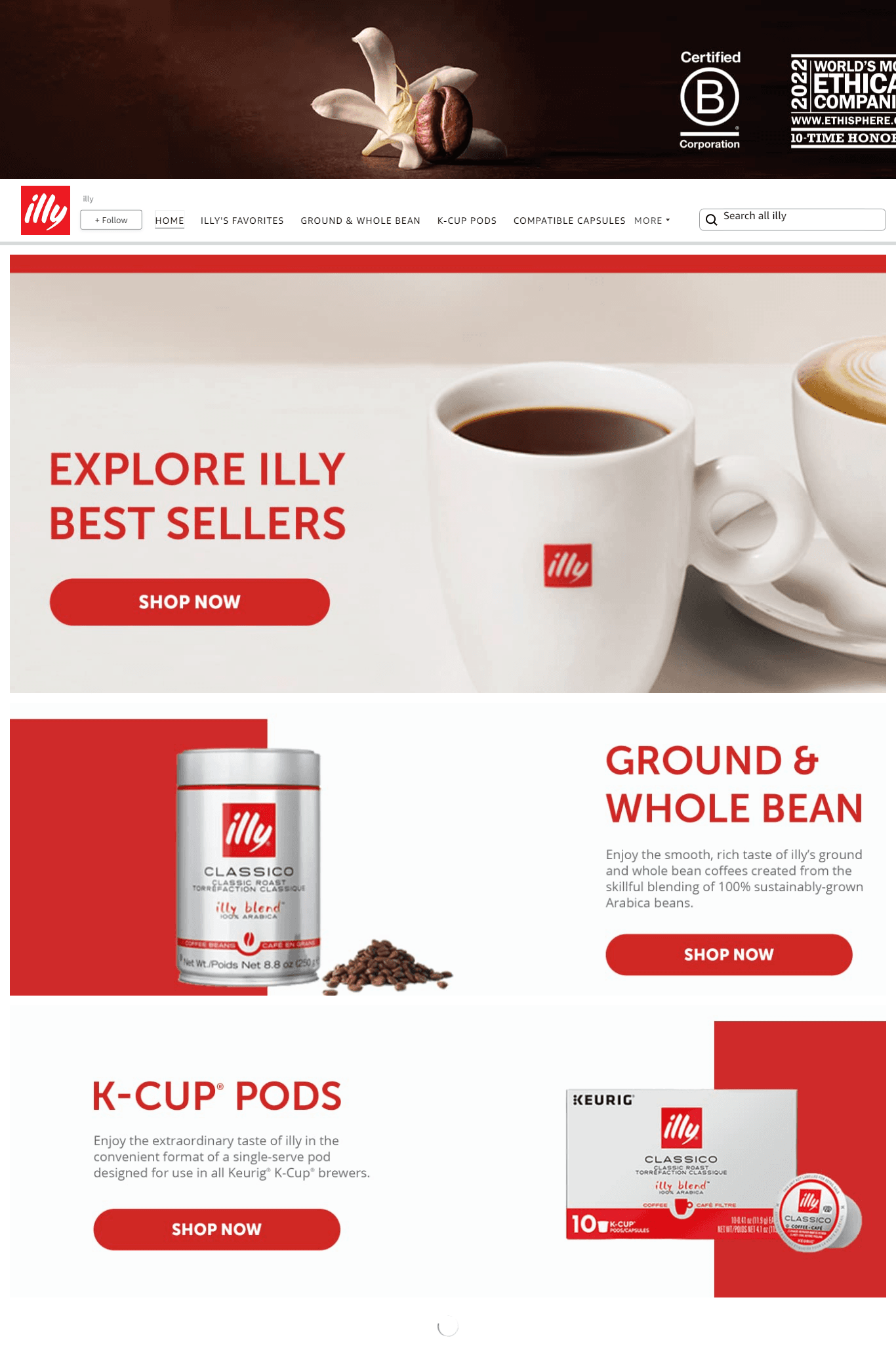 Brand Store for Amazon.com  illy