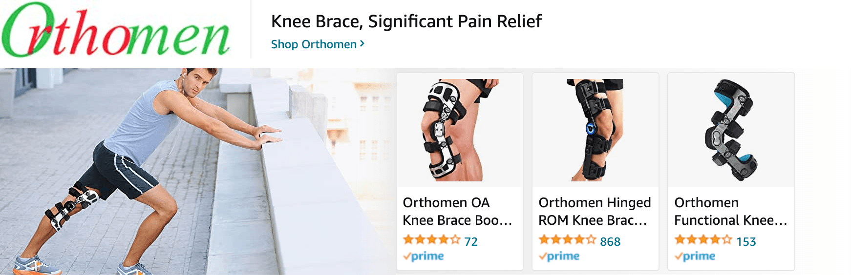 Sponsored Brands Ads for Amazon.com   knee braces for knee pain