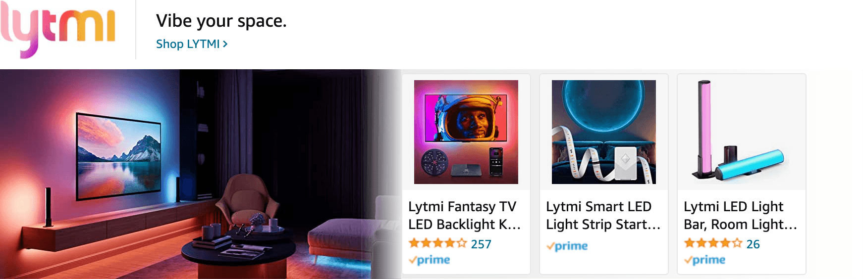 Sponsored Brands Ads for Amazon.com   led lights