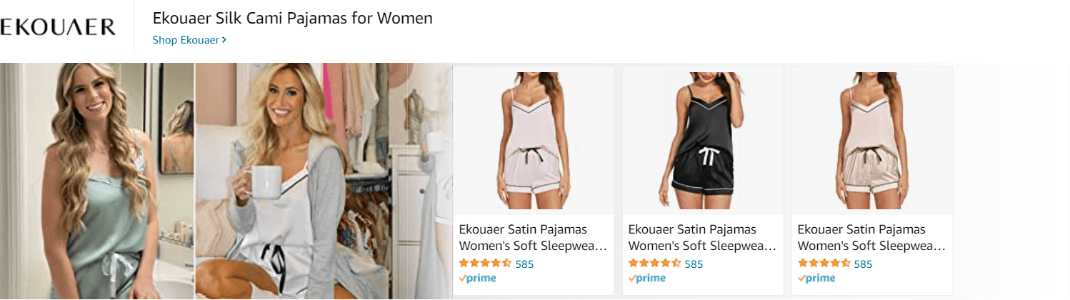 Sponsored Brands Ads for Amazon.com   lingerie