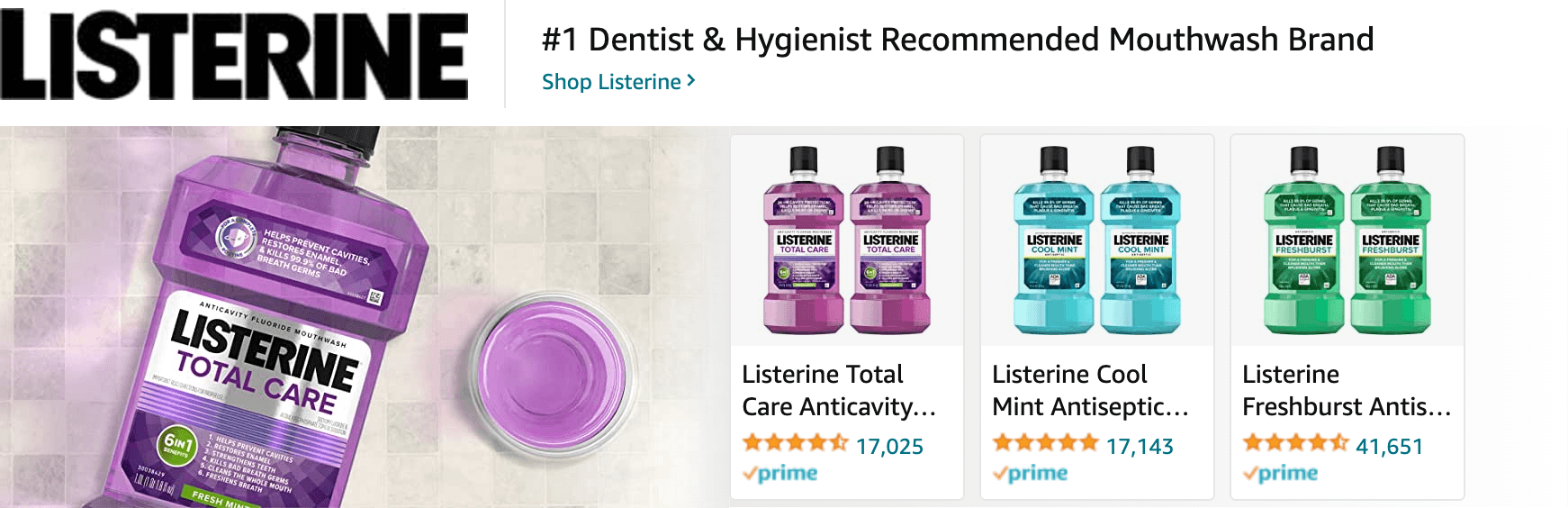 Sponsored Brands Ads for Amazon.com   mouthwash