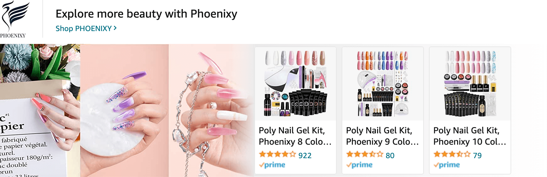 Sponsored Brands Ads for Amazon.com   nail kit