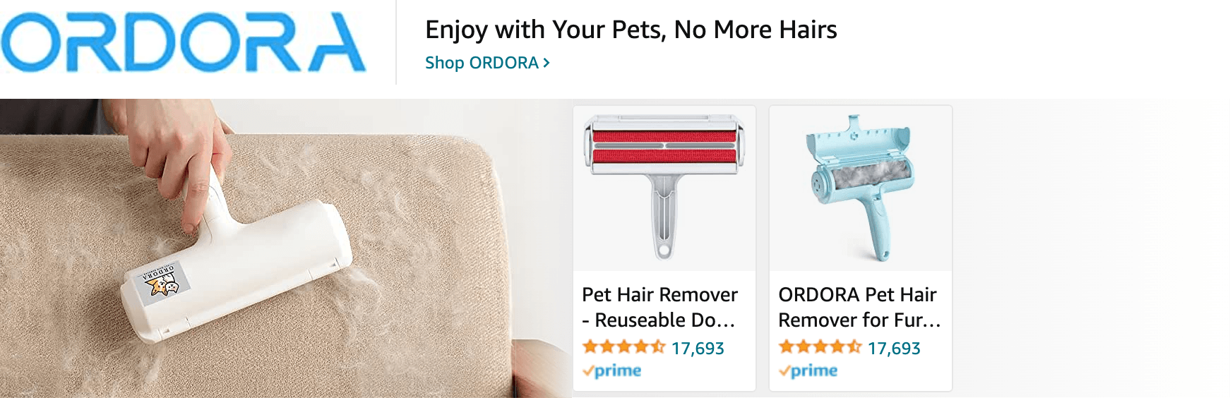 Sponsored Brands Ads for Amazon.com   pet hair remover for laundry