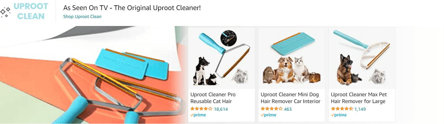 Sponsored Brands Ads for Amazon.com   pet hair remover for laundry