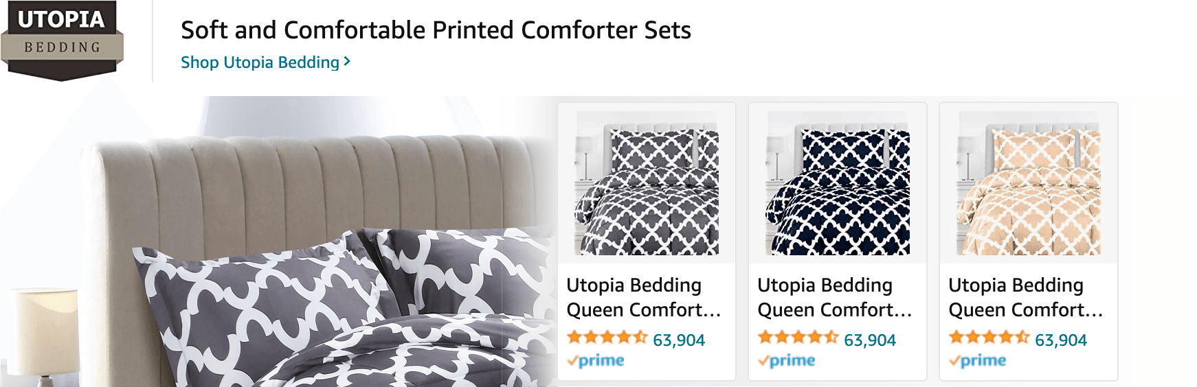 Sponsored Brands Ads for Amazon.com   queen comforter set