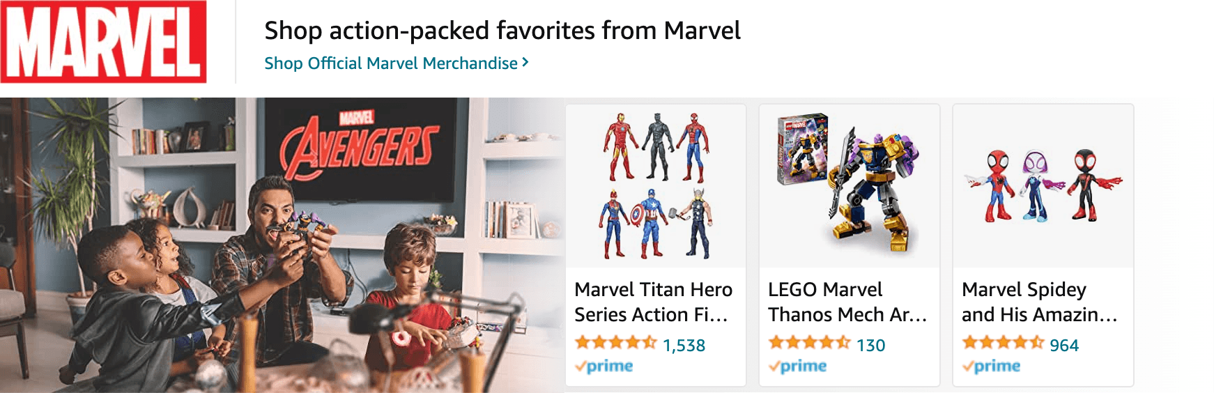 Sponsored Brands Ads for Amazon.com   spiderman no way home