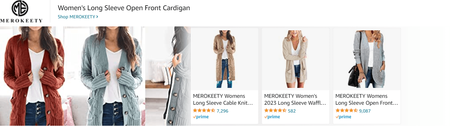 Sponsored Brands Ads for Amazon.com   sweaters for women