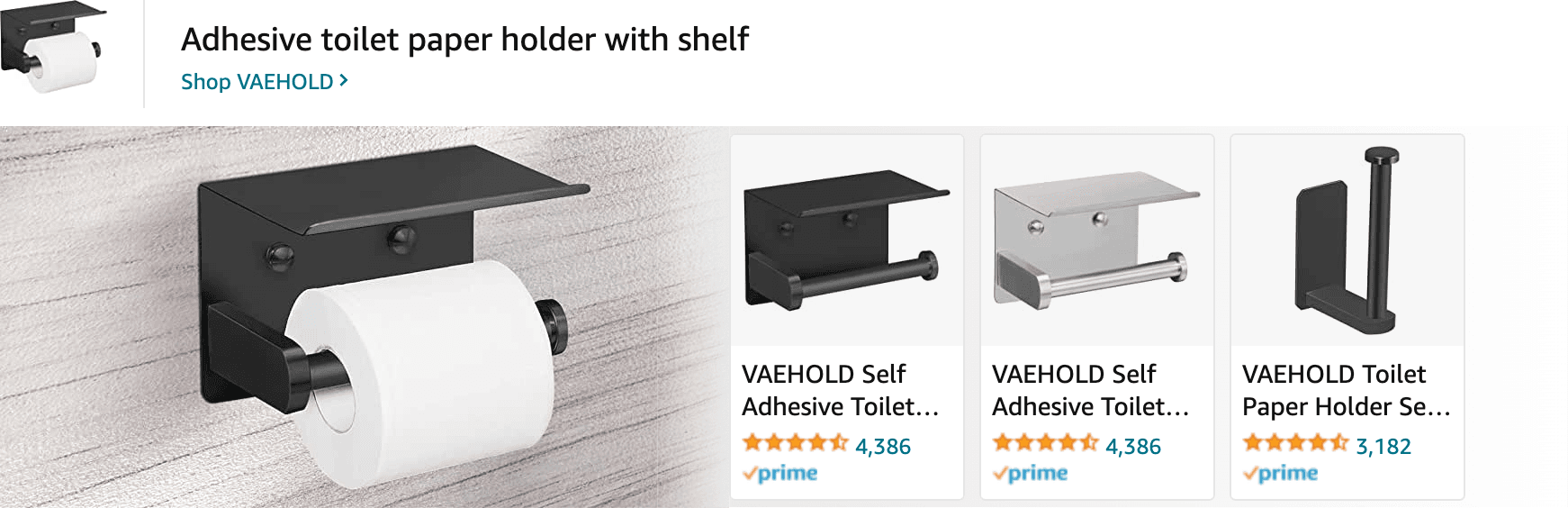 Sponsored Brands Ads for Amazon.com   toilet paper holder