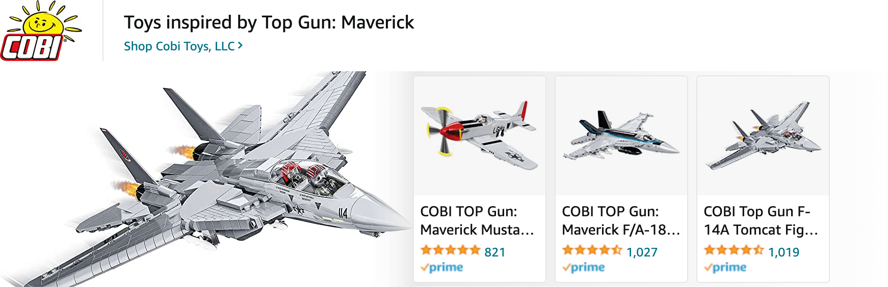 Sponsored Brands Ads for Amazon.com   top gun maverick