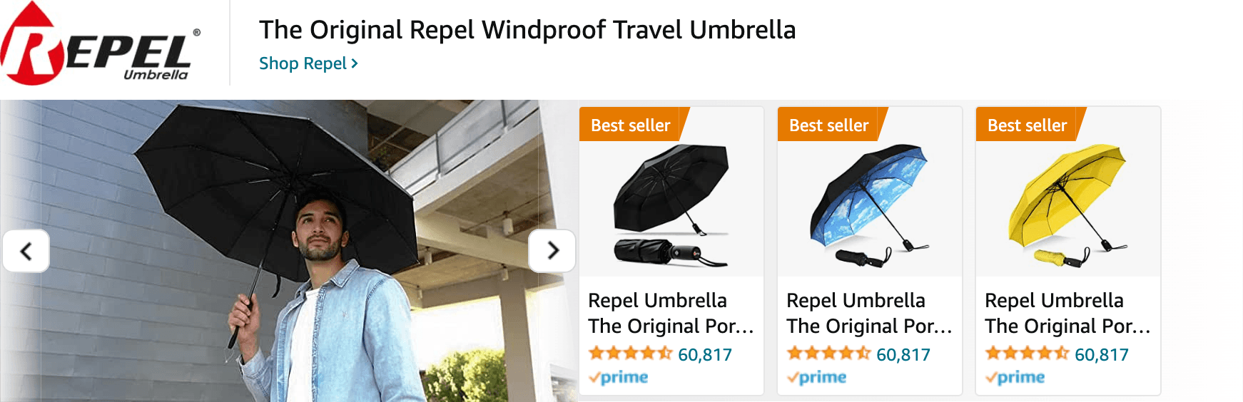 Sponsored Brands Ads for Amazon.com   umbrella