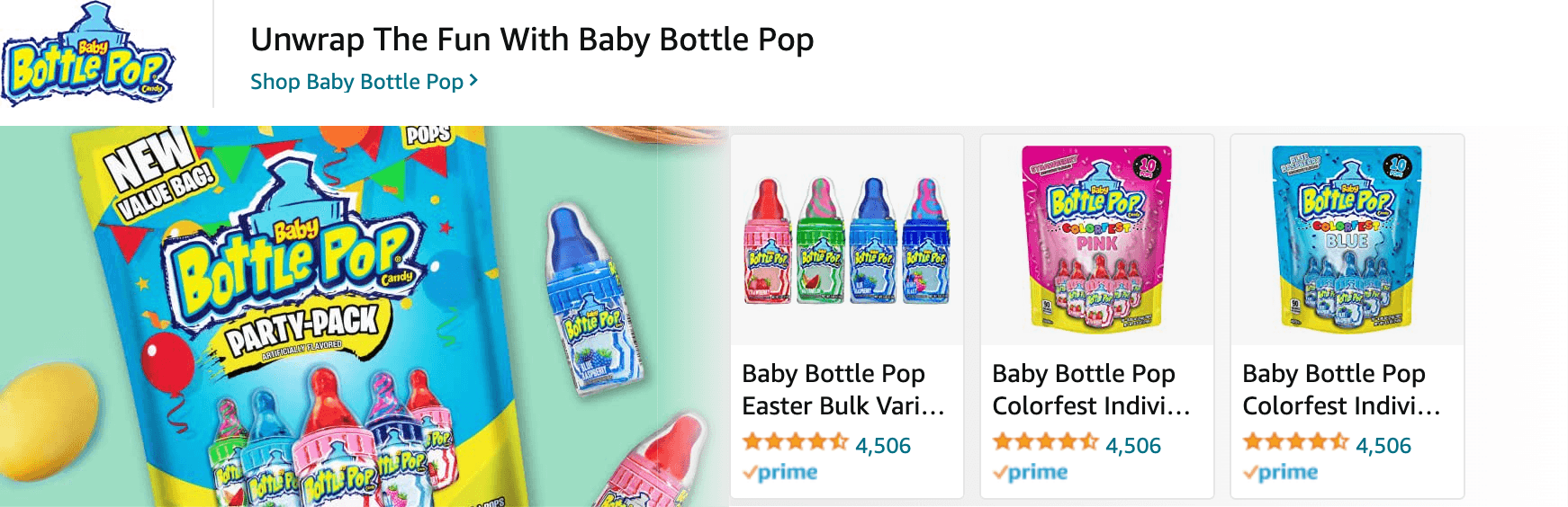 Sponsored Brands Ads for Amazon.com   valentines candy
