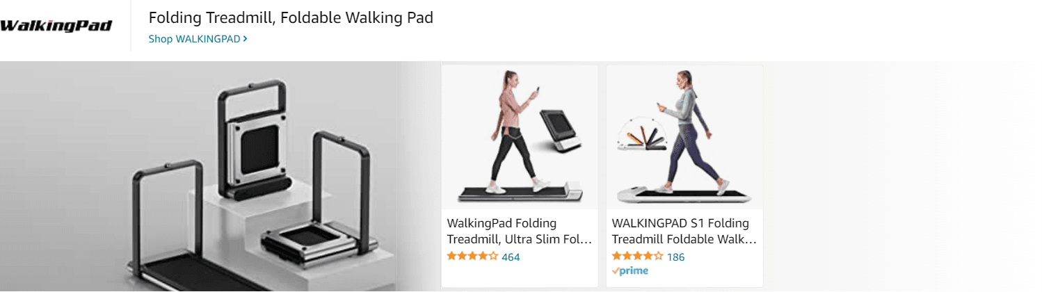 Sponsored Brands Ads for Amazon.com   walking pad