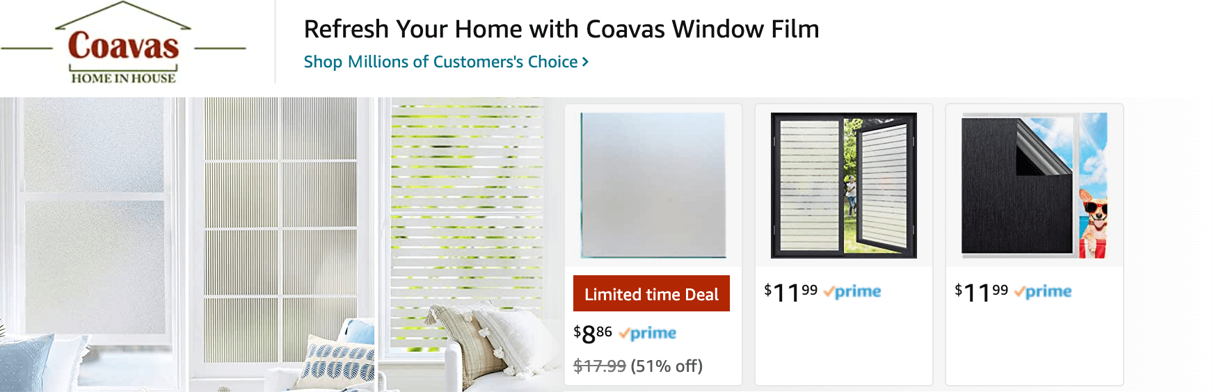 Sponsored Brands Ads for Amazon.com   window privacy film