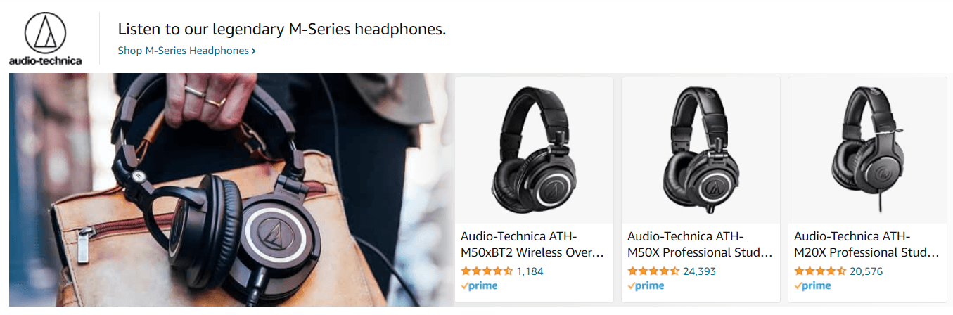 Sponsored Brands Ads for AudioTechnica