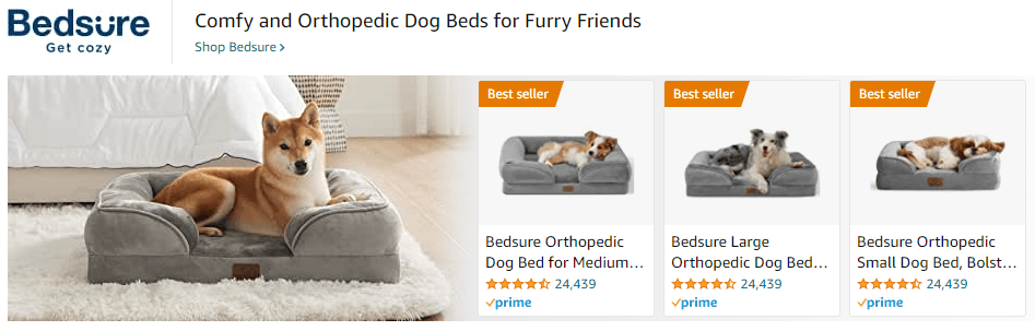 Sponsored Brands Ads for BedSure